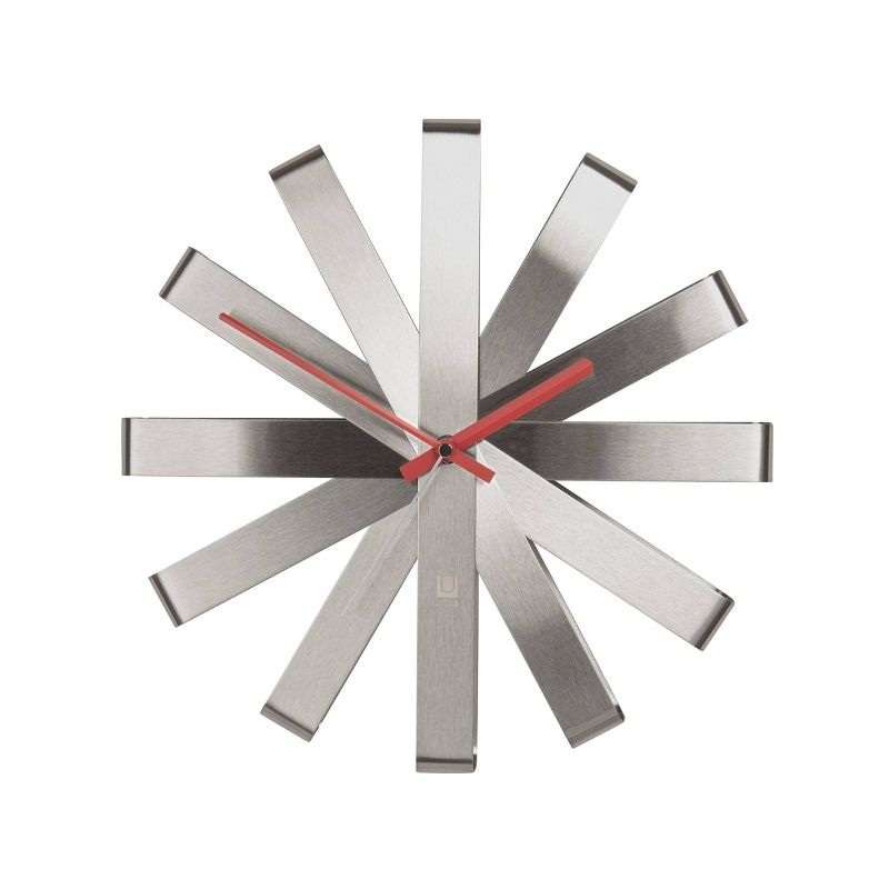 12" Ribbon Wall Clock Steel - Umbra