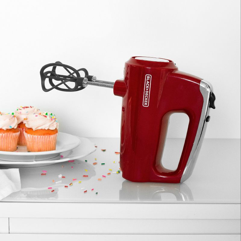 BLACK+DECKER Helix Hand Mixer - Red MX600R