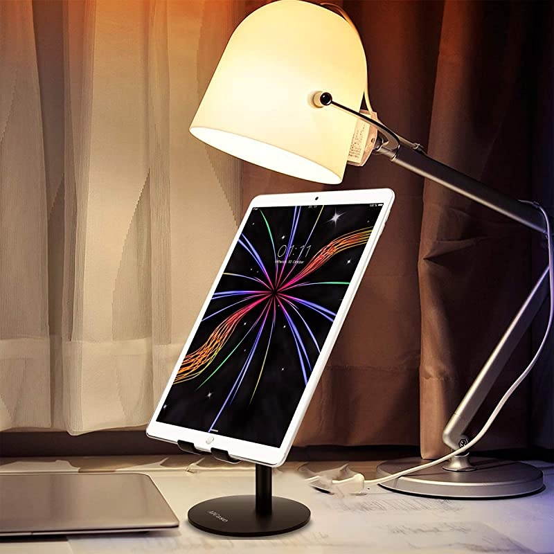 Adjustable TabletPhone Stand  Telescopic Adjustable iPad Stand HolderUniversal Multi Angle Aluminum Stand Compatible with iPhone Smart Cell PhoneTabletiPad413 inch Black