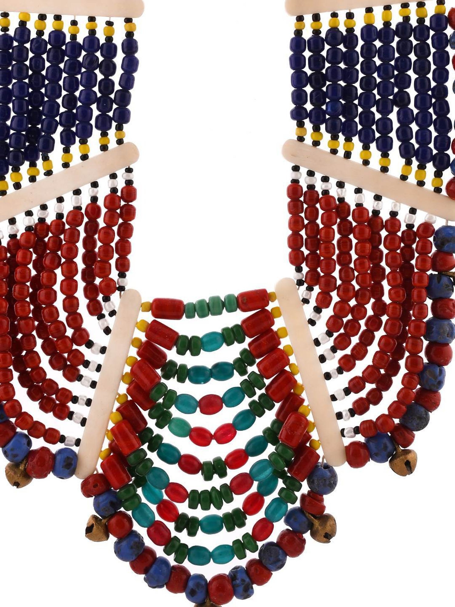 Imli Street Multicolor Vintage Naga Beaded Tribal Necklace