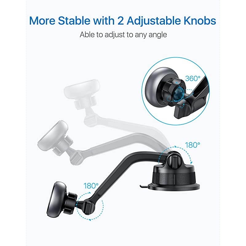 Magnetic Phone Car Mount Strong Magnet Super Stable Ultimate Dashboard Windshield Phone Car Holder Compatible with iPhone 12 12 Pro max 11 SE Xs X 8 7 6 Plus Galaxy S20 Note20 and More