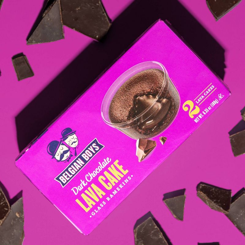 Belgian Boys Dark Chocolate Lava Cake - 6.35oz/2ct