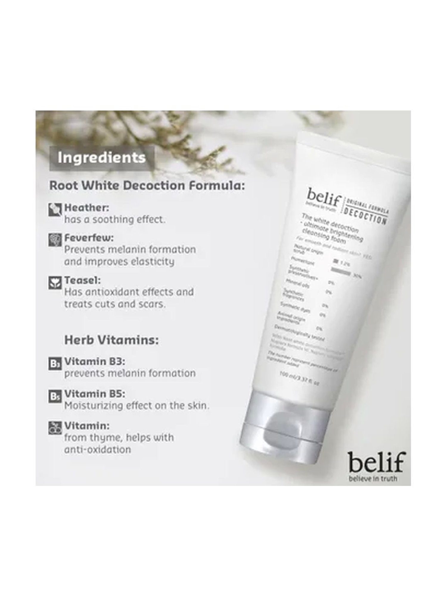 Belif White Decoction Brightening Foam - 100 ml
