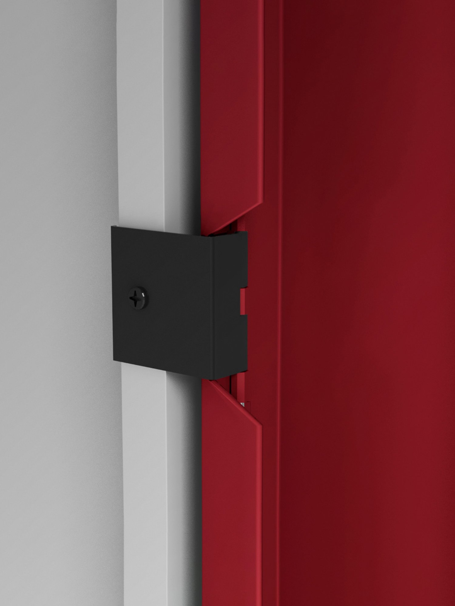 Godrej Interio Slimline 2-Door Steel Almirah, Red (1-Year Warranty, 1 Locker)