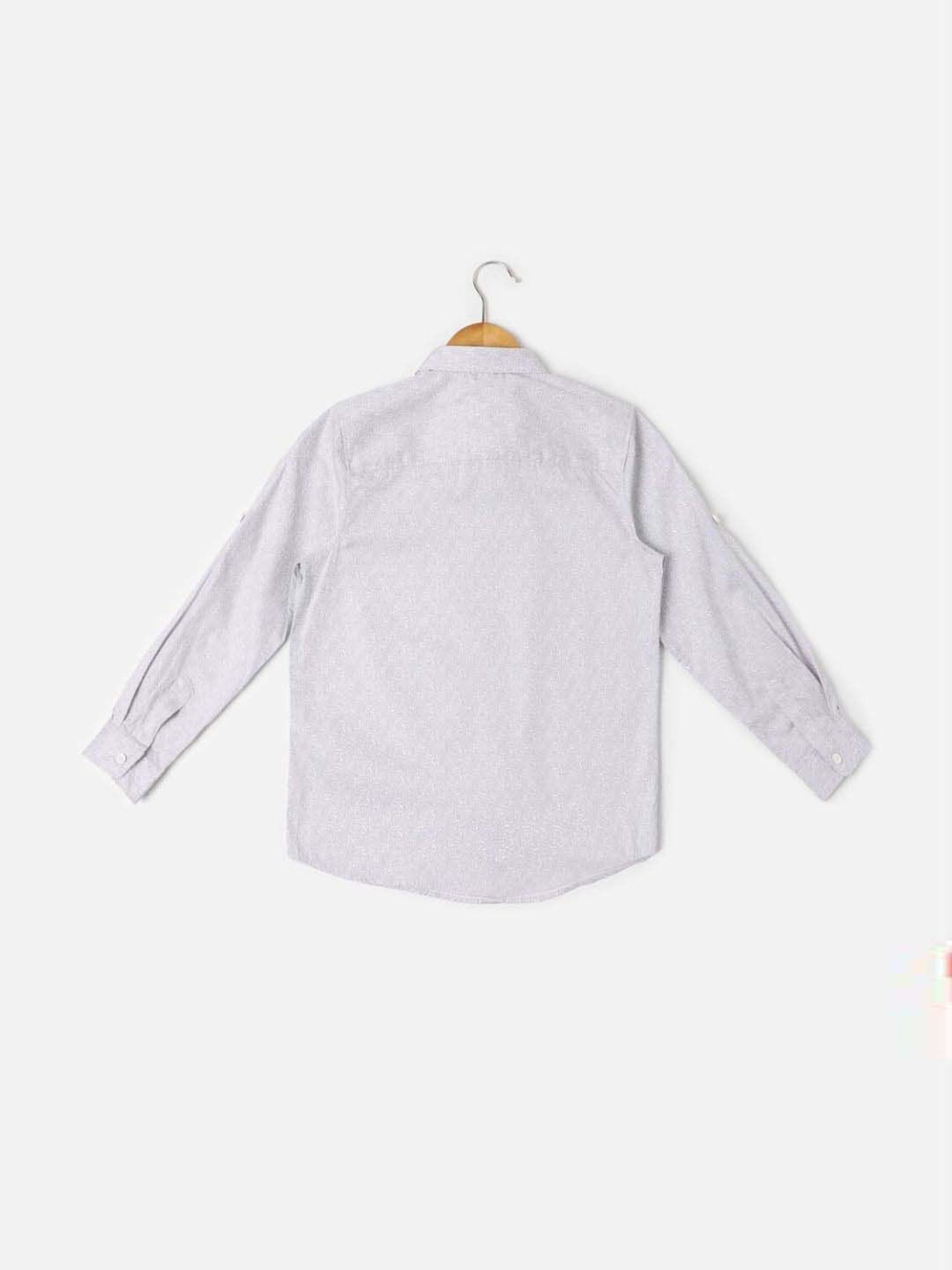 Allen Solly Boys White Printed Full Sleeves Shirt