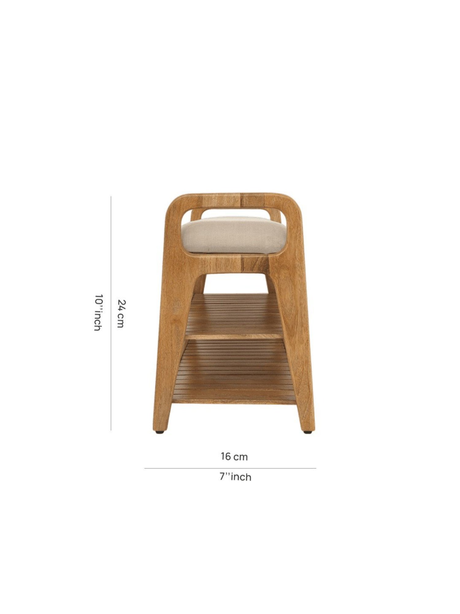 Chumbak Jodhpur Sailor Solid Blue Sheesham Wood Bench