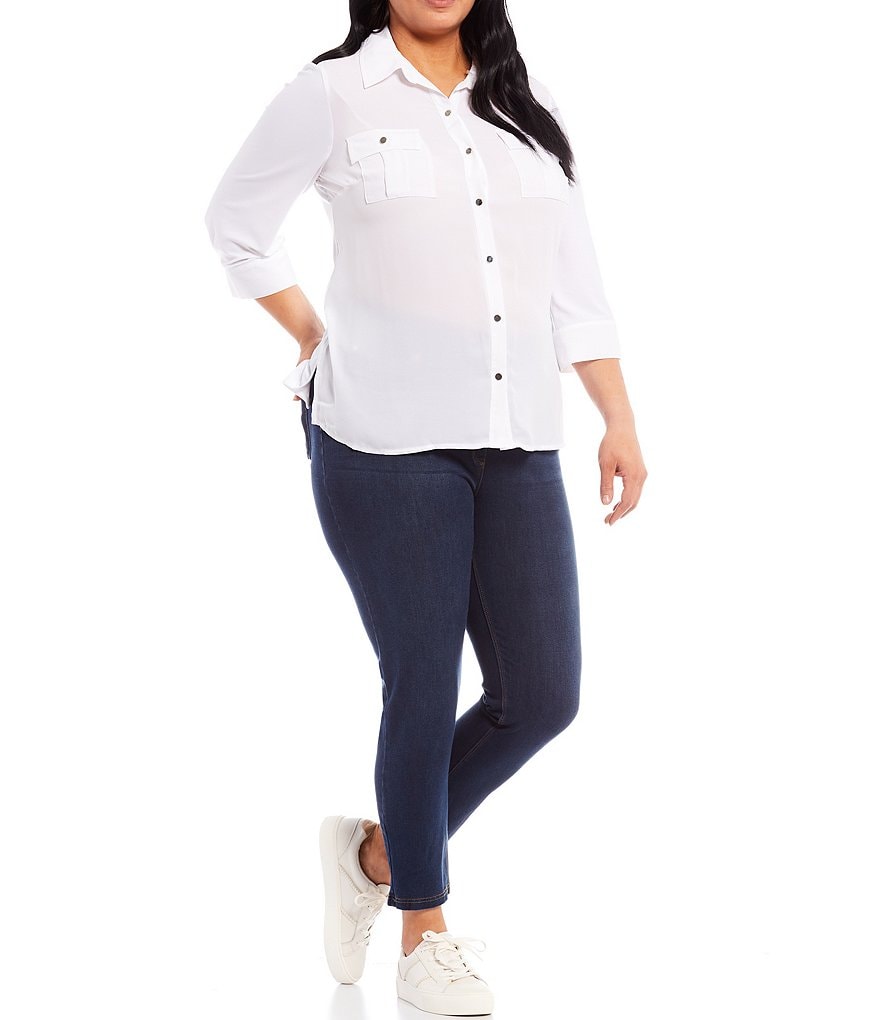Westbound Plus Size the HIGH RISE fit Denim Skinny Cropped Pants