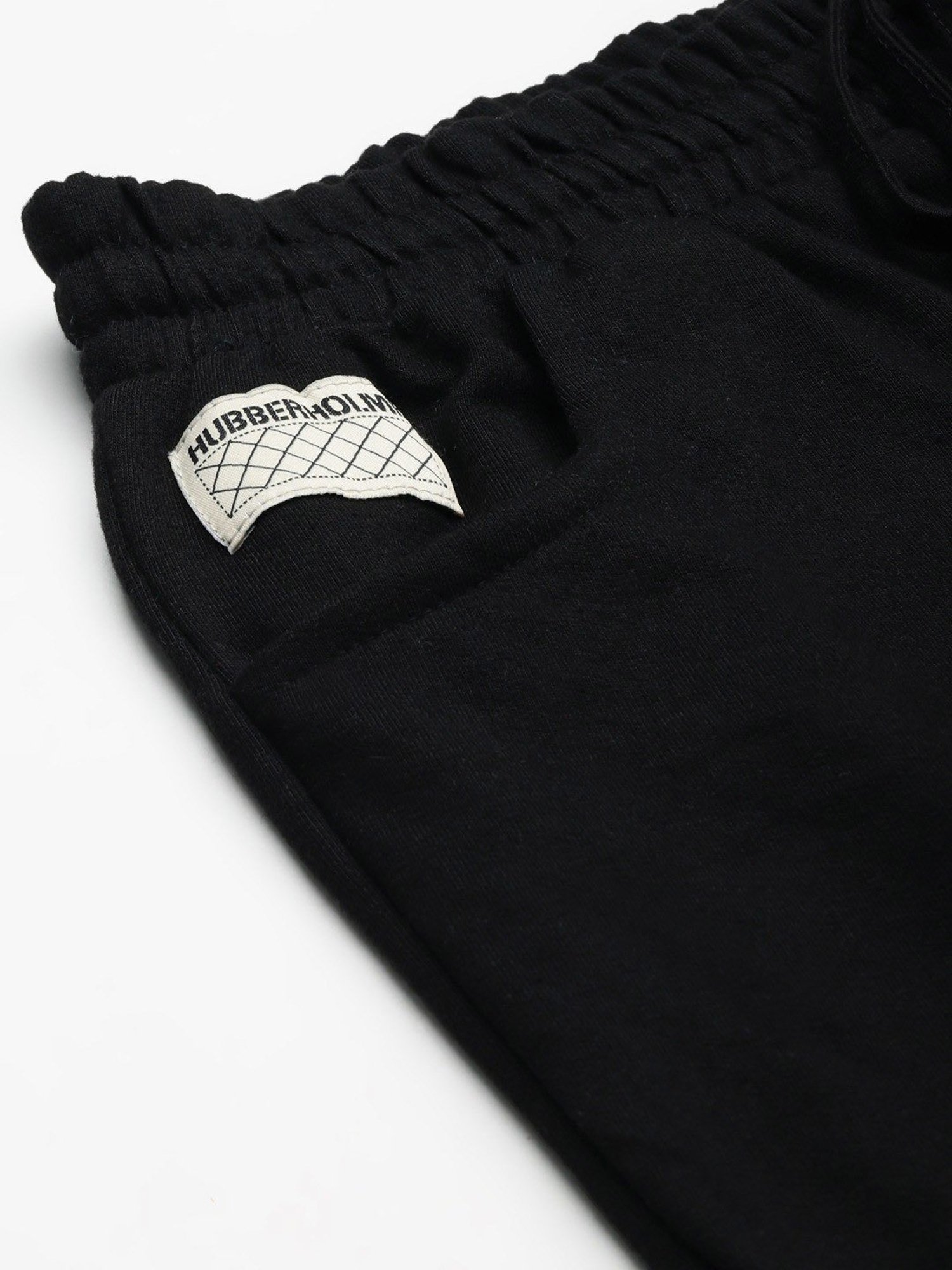 Hubberholme Black Regular Fit Striped Joggers