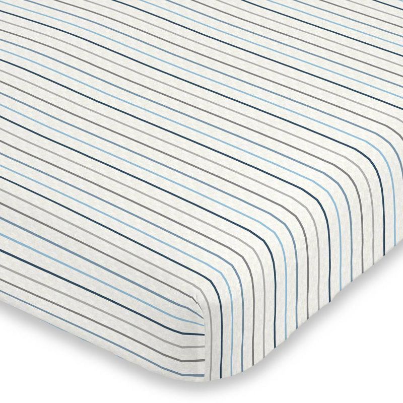 Carter's Heather Stripe Super Soft Fitted Crib Sheet