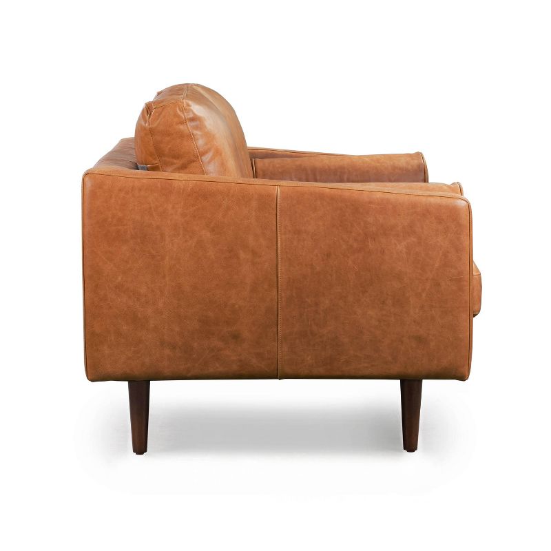 72" Kensington Apartment Sofa Cognac Tan - Poly & Bark