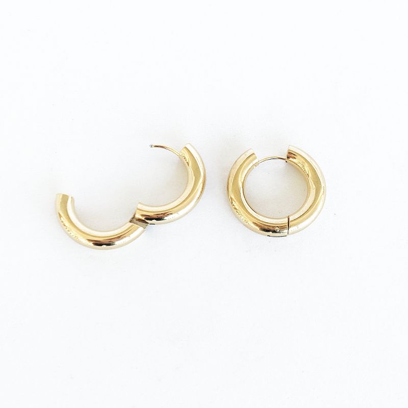 Sanctuary Project Thick Hoop Statement Earrings Gold