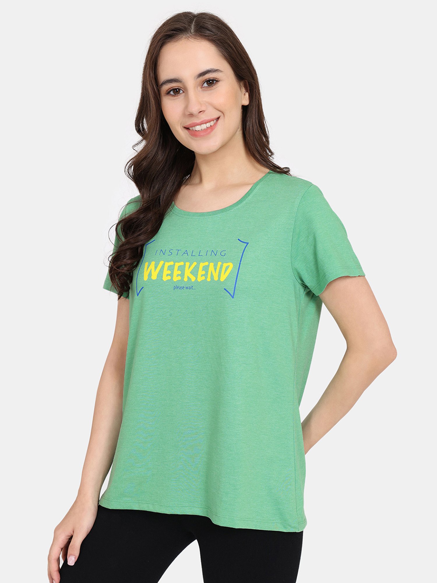 Rosaline by Zivame Green Cotton Printed Top