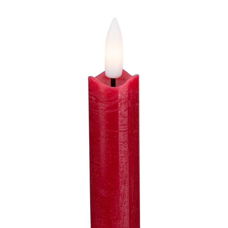Northlight Set 2 Red Flameless LED Taper Christmas Candles 11"
