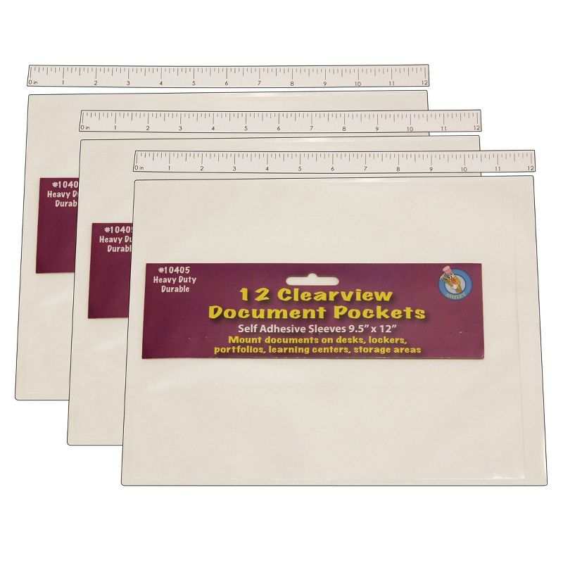 School Smart Polypropylene Heavyweight Reinforced Sheet Protector, Top Loading, Clear, pk of 100