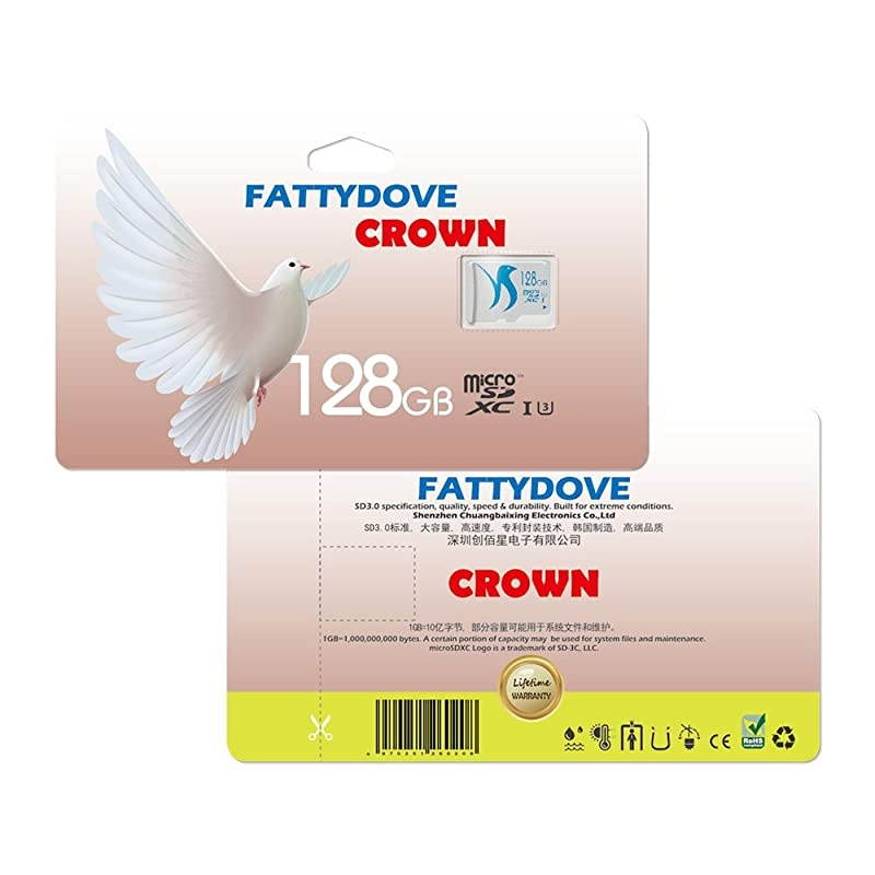 128GB Micro SD Card Class 10 MicroSD MLC Flash Memory Card High Speed UP to 80MB/s Read for Drone/Dash cam/GoPro Hero 7&5/DJI Spark(128GB U3)