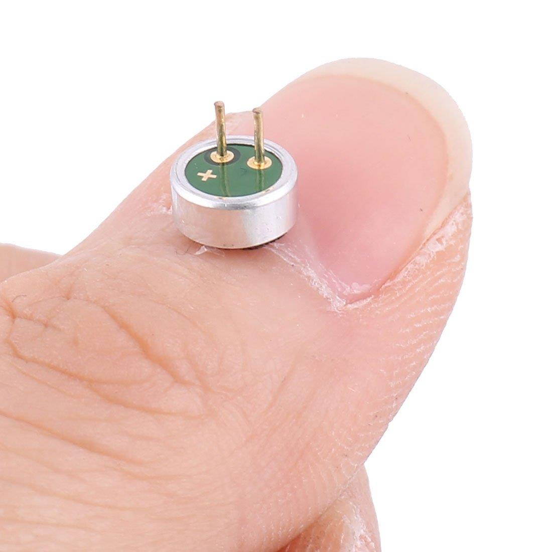 uxcell 2 Terminal Electret Condenser Microphone 6mm x 2.7mm 10 Pcs