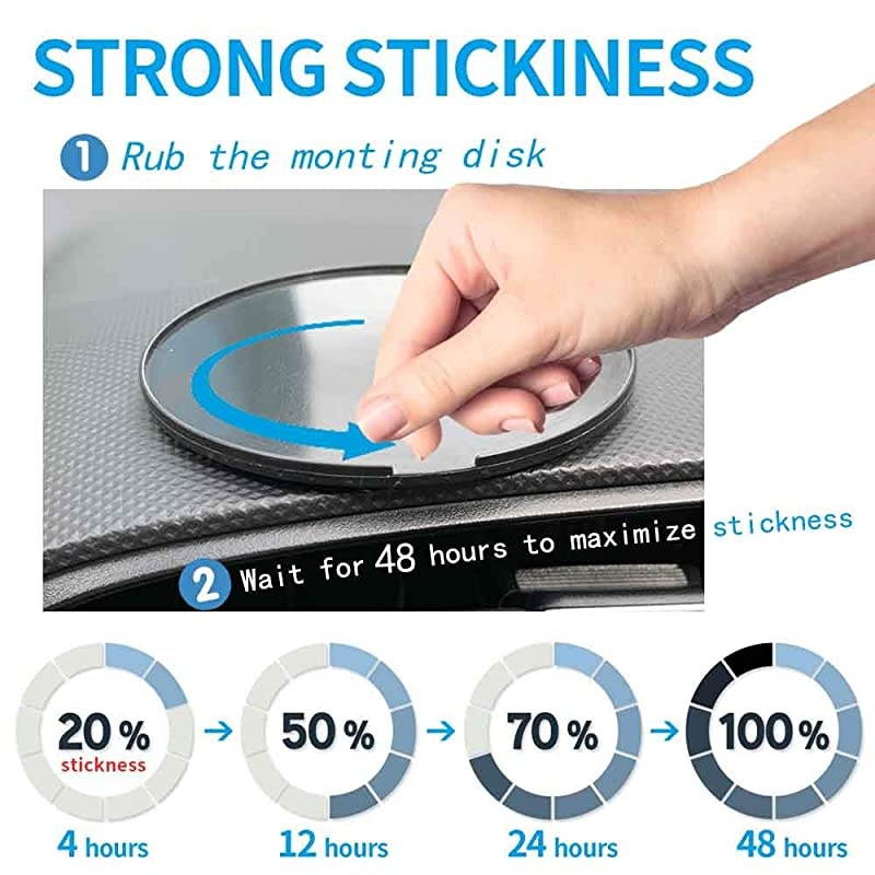 95mm 3M VHB Adhesive Dashboard Pad Mounting Disk for Suction Cup Phone Mount Garmin GPS Suction Mount | 374 Wide Diameter 2 Pcs