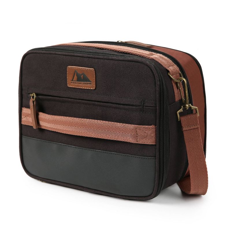 Arctic Zone Canvas Expandable Horizontal Lunch Box - Black