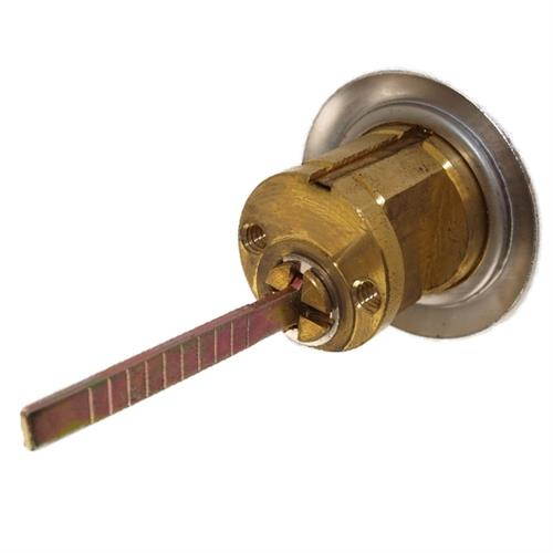Maxtech Polished Brass US3 Finish Replacement Rim Solid Cylinder Lock For Doors 1-3/8" - 2-1/4" Thick