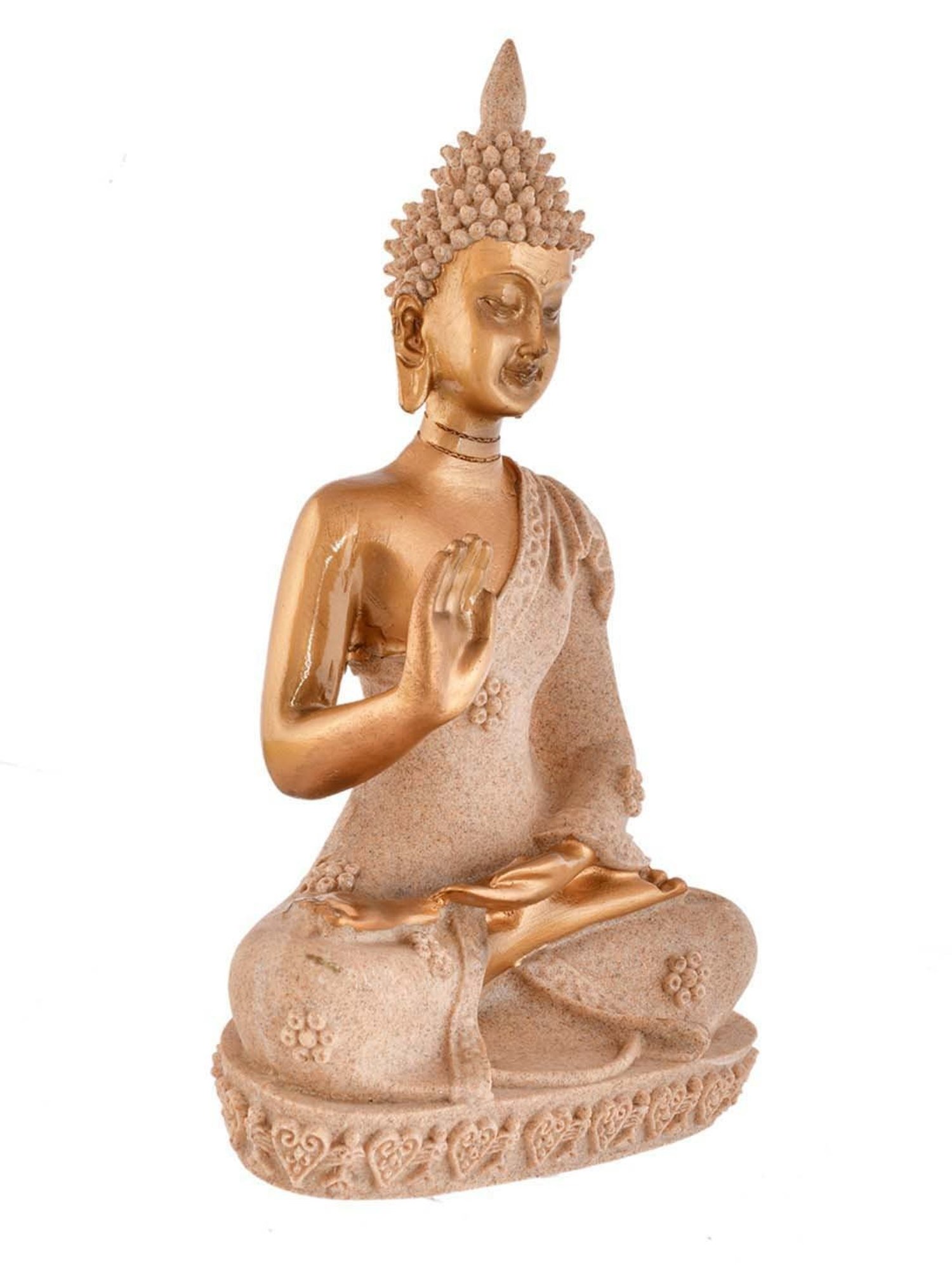 Tayhaa Golden Resin Divine Blessing Buddha Idol