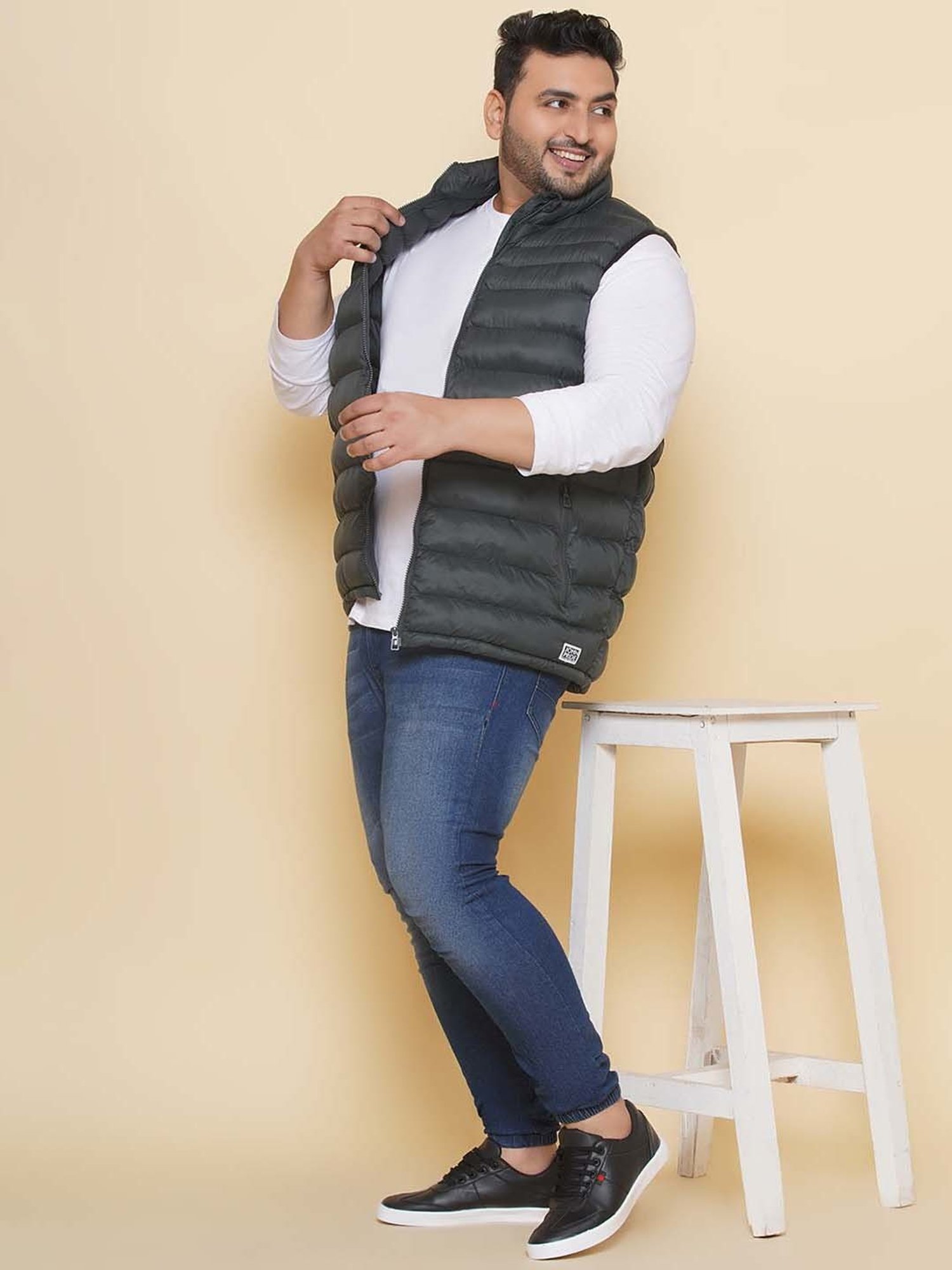 John Pride Dark Green Regular Fit Plus Size Puffer Jacket