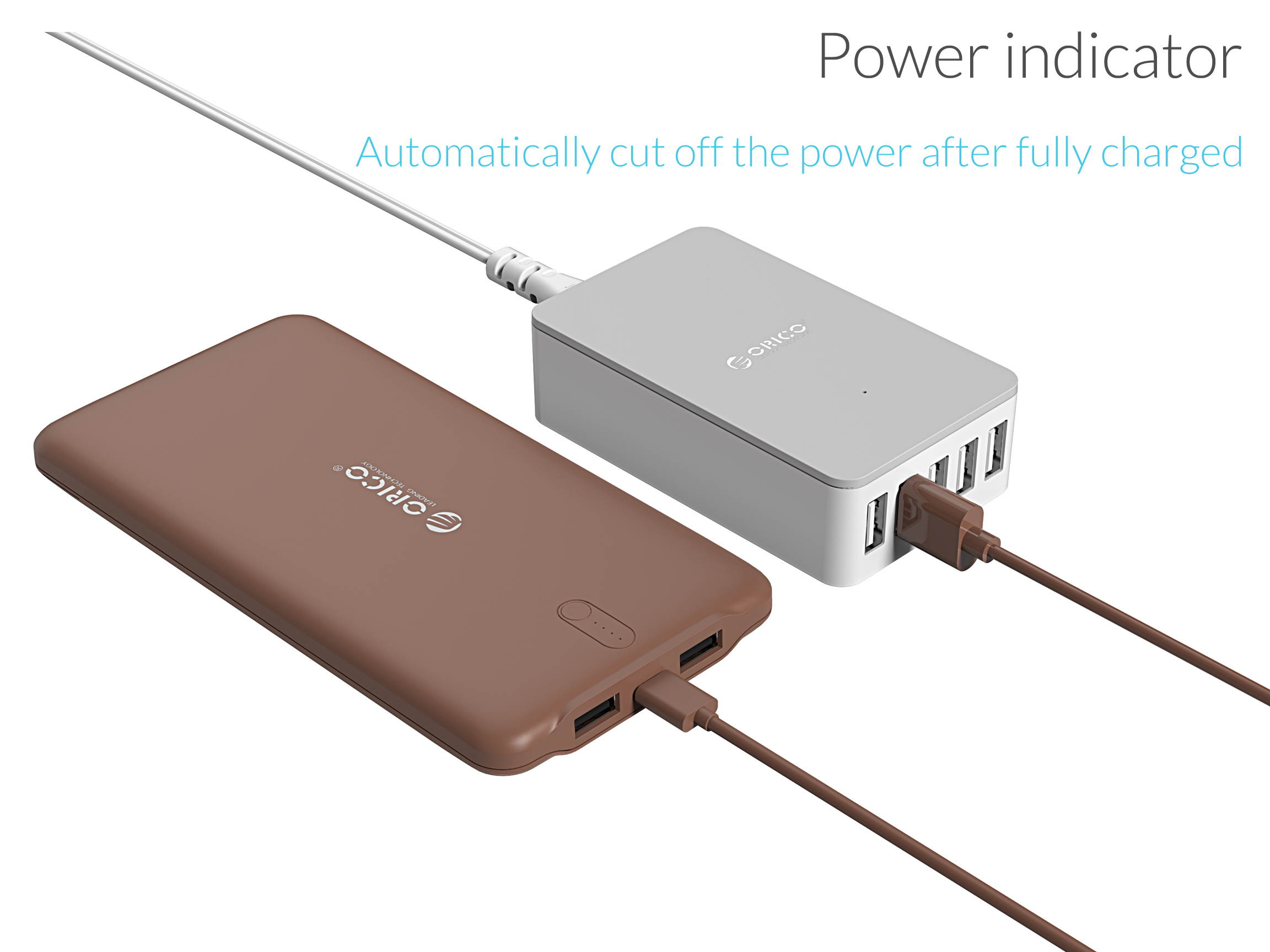 ORICO  Ultra Slim High Capacity Travel Battery Portable 10000mAh Pack Power Bank Dual USB 5V2.4A Charger with LED Power Indicator
Technology for iPhone, Samsung Galaxy and More -White (D10000)