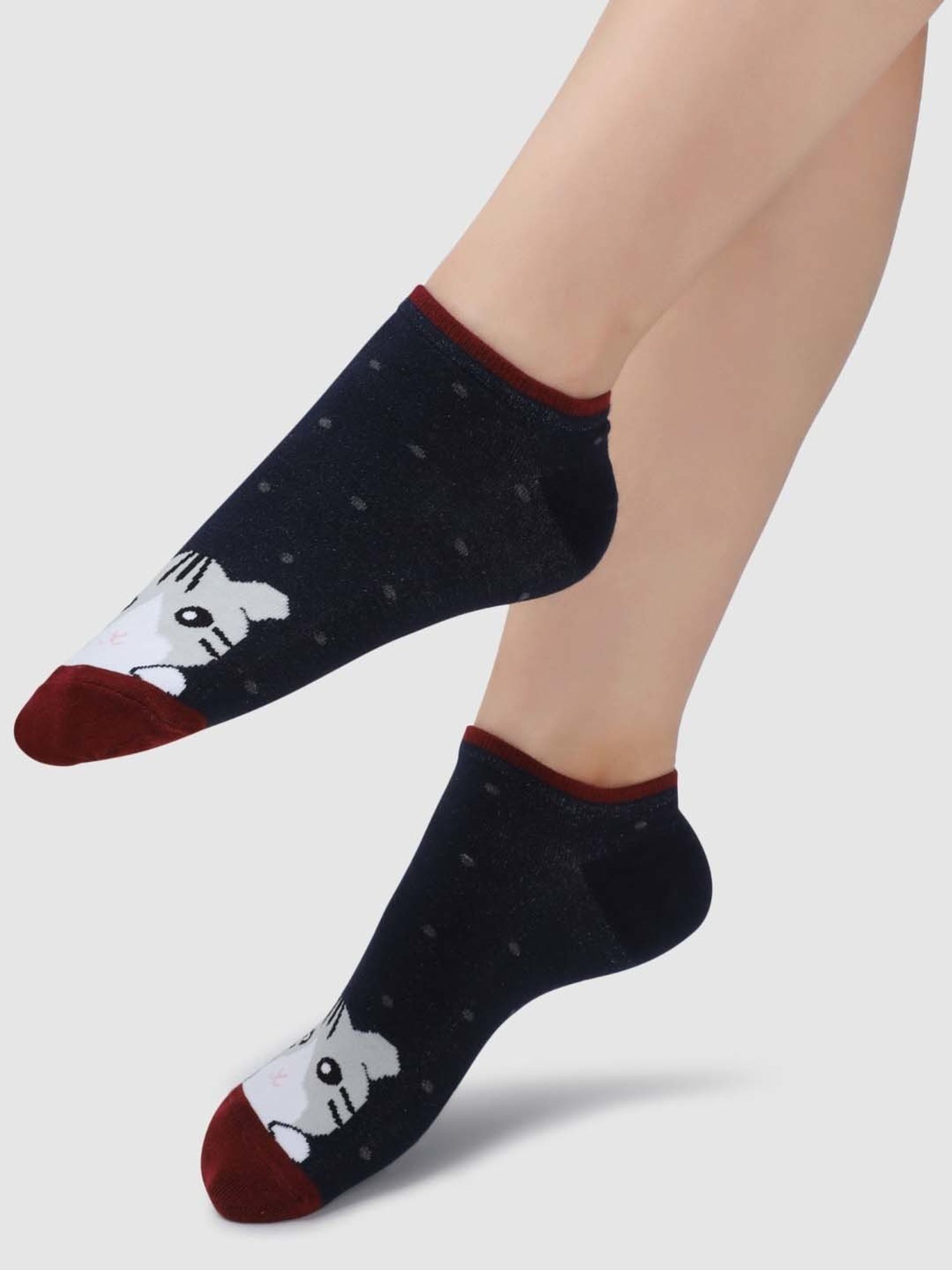 Women's 3pk Sheer Dot and Opaque Trouser Socks - A New Day™ Black 4-10