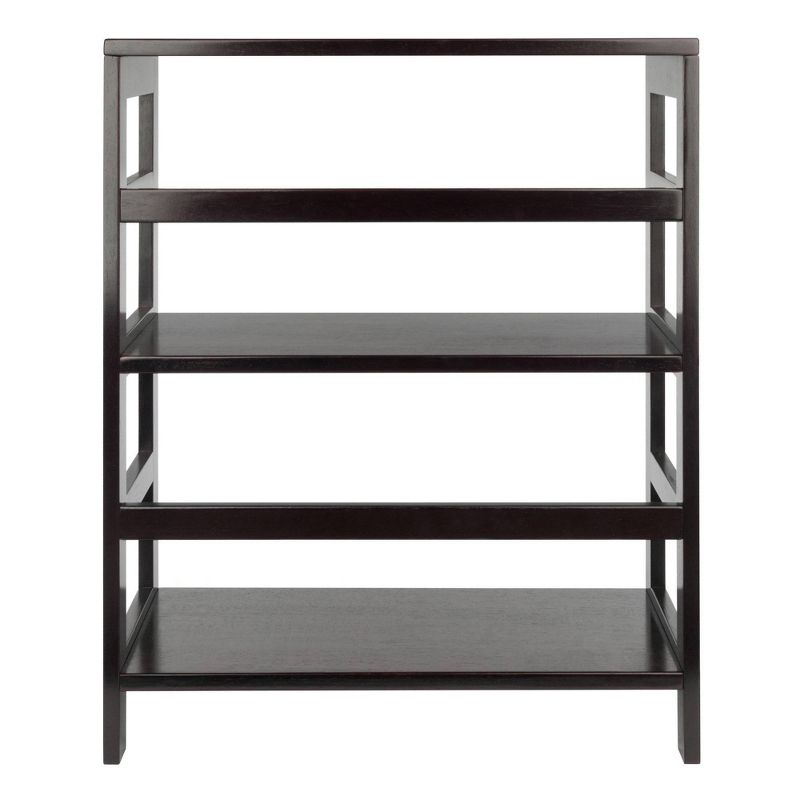 29.21" 2 Tier Leo Shelf Storage or Bookshelf Wide Espresso Brown - Winsome