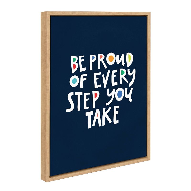 18" x 24" Sylvie Be Proud Framed Canvas by Jenn Van Wyk of Jenn Pens it All Natural - Kate & Laurel All Things Decor