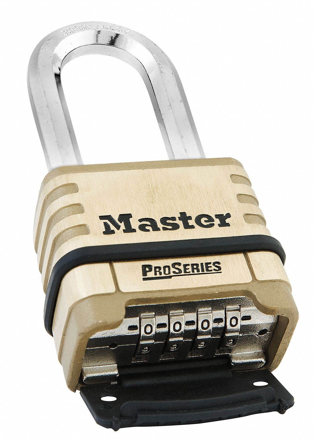 MASTER LOCK 1175D Combination Padlock,Bottom,Black/Silver