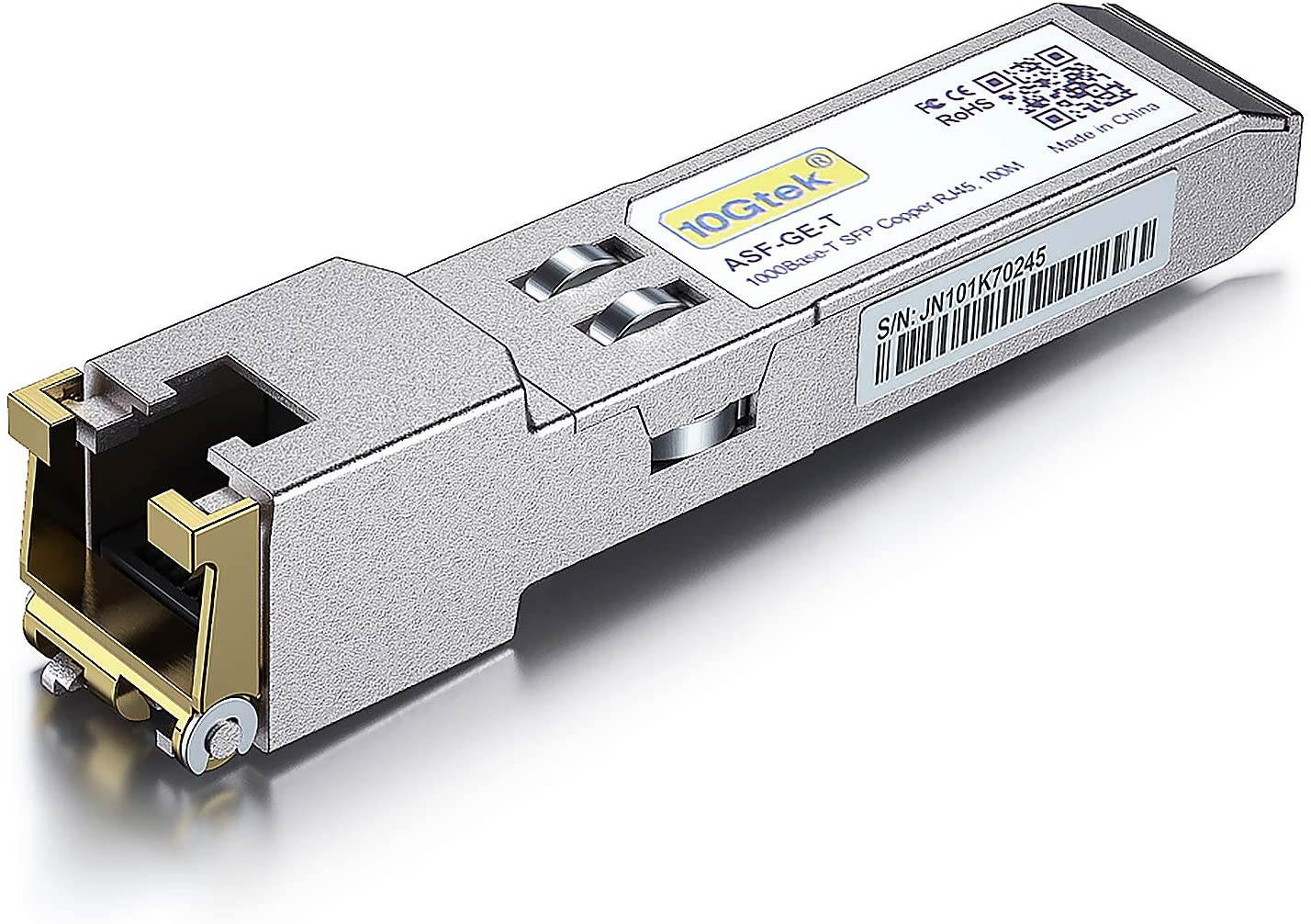 1.25G SFP-T, 1000BASE-T Copper Transceiver Module, SFP to RJ45  For D-Link, Cisco GLC-T/SFP-GE-T, Meraki MA-SFP-1GB-TX, Ubiquiti UF-RJ45-1G, Supermicro, Netgear, TP-Link, Broadcom and More.