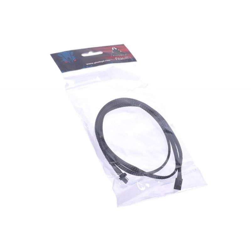 Phobya 3-Pin Fan Extension - 90cm  | Black (81133)