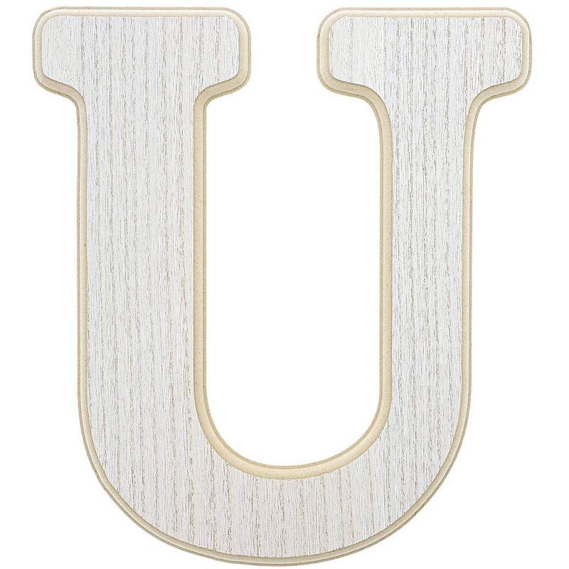 Genie Crafts Unfinished Wood 12-Inch Decorative Letters U Alphabet for DIY Crafts & Home Wall Decor