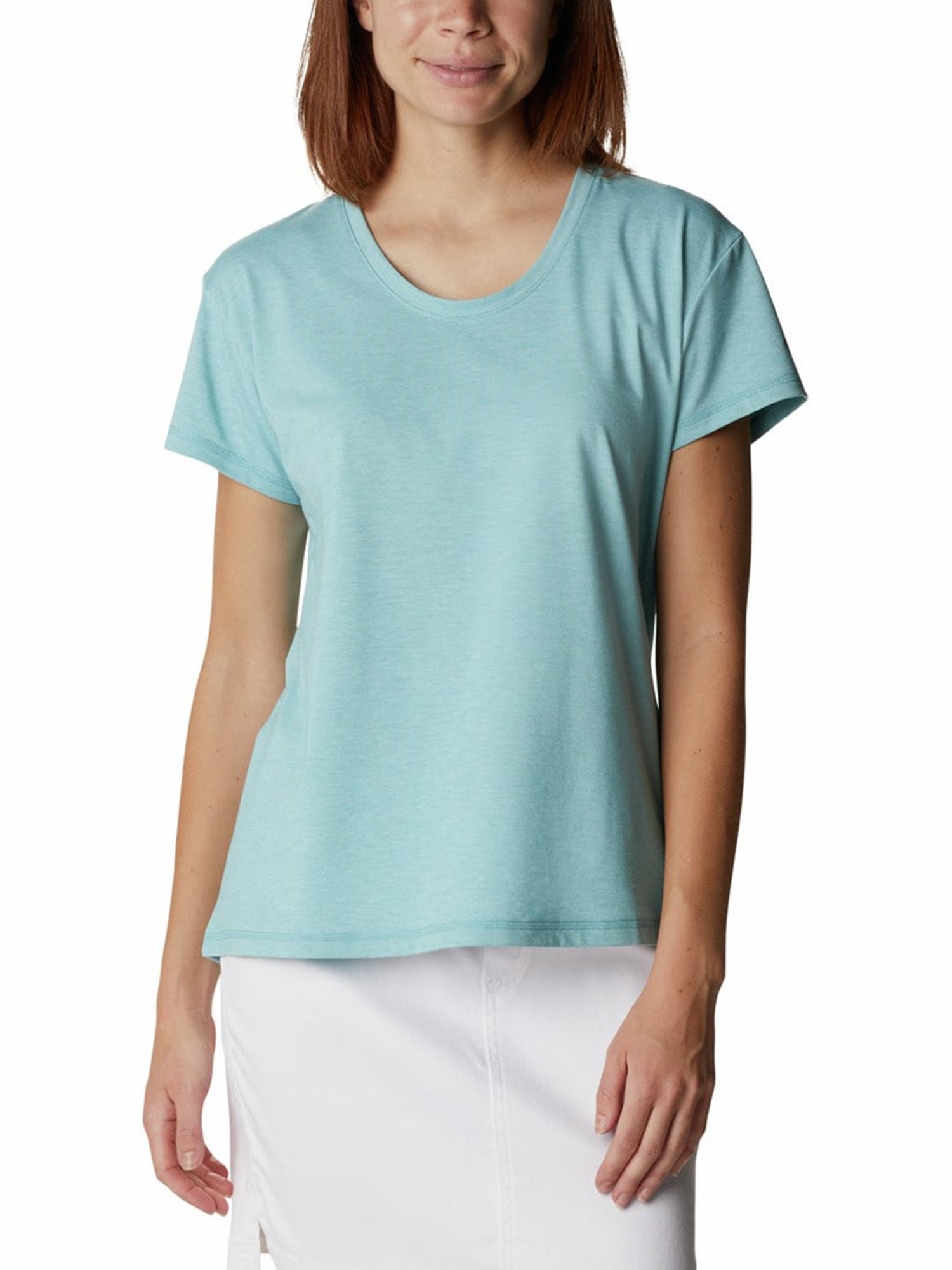 Columbia Turquoise Sun Trek Crew T-Shirt