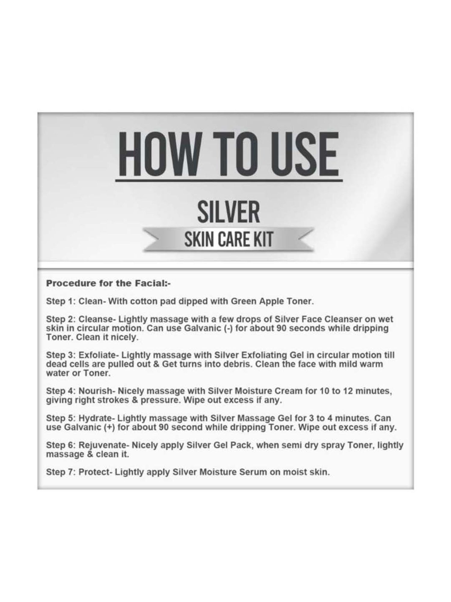 VEDIC LINE Silver For Skin Care Facial kit