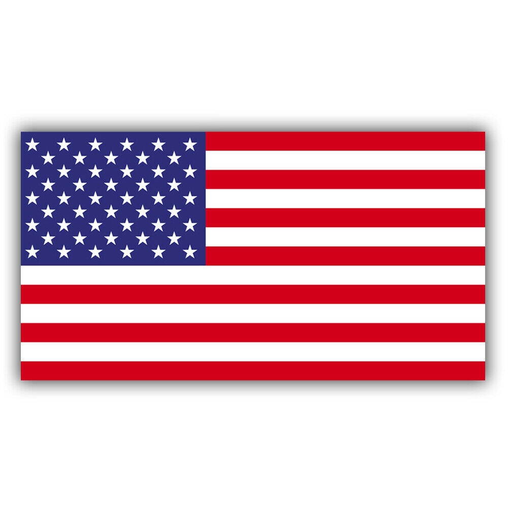 2-Pack American Flag Car Window Bumper Phone Decal Sticker USA 5x3 Inches