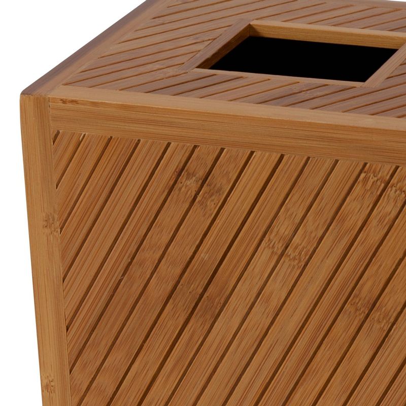 Spa Bamboo Tissue Box Cover Wood - Creative Bath