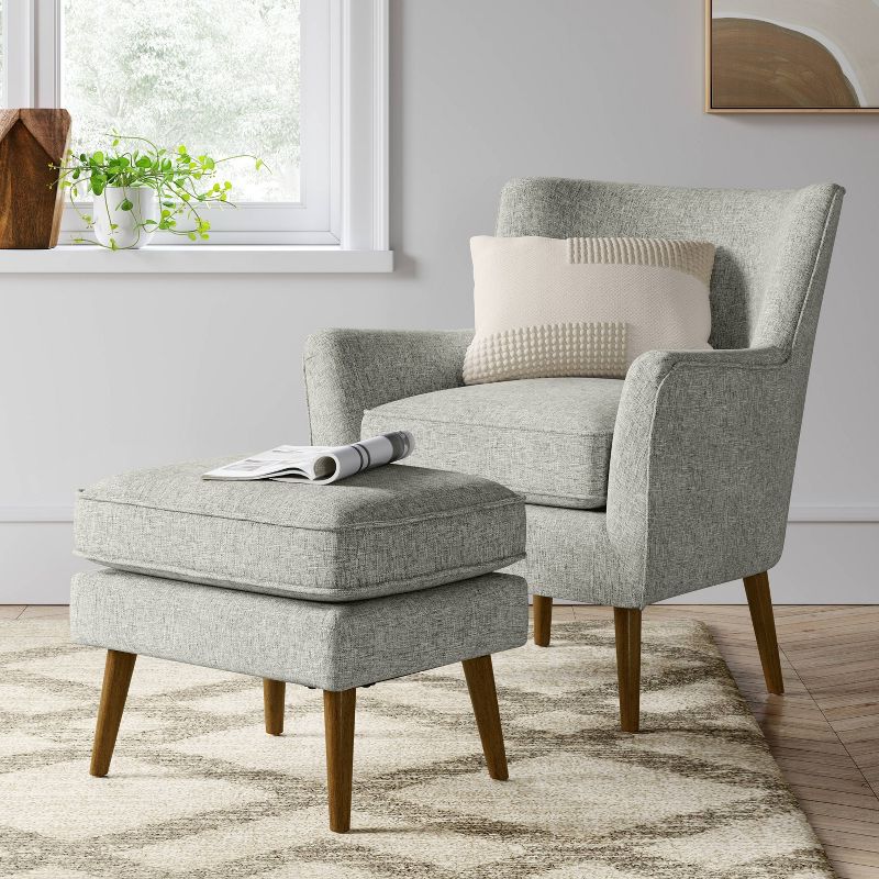 Englund Chair and Ottoman Gray - Project 62™