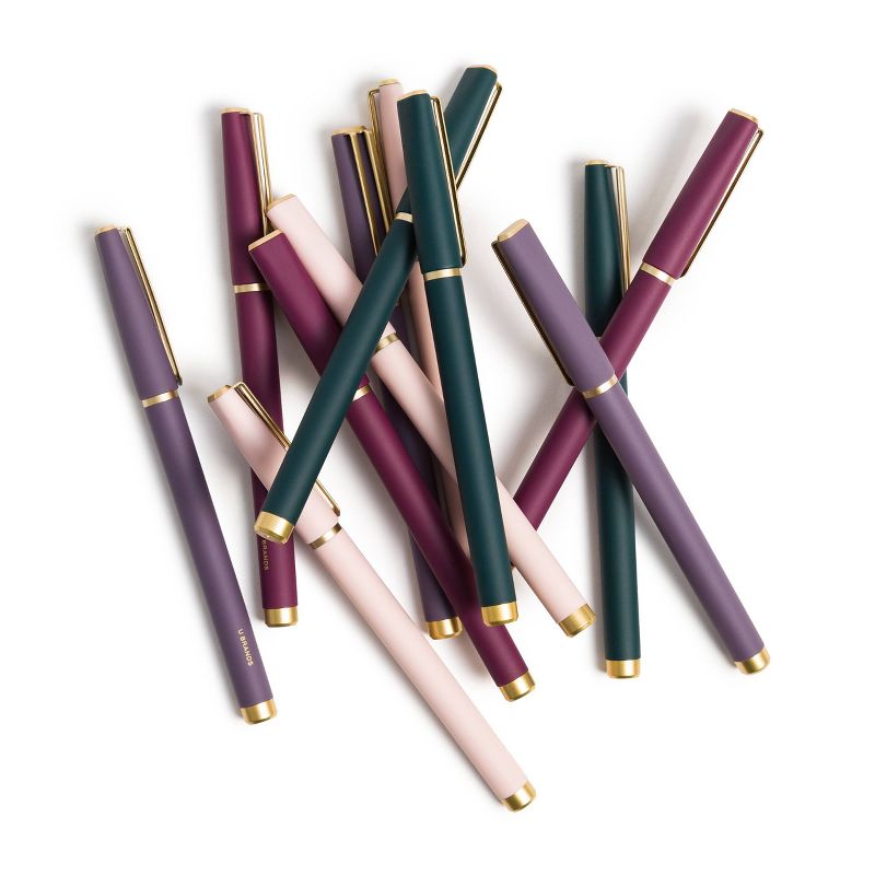 12pk Felt Tip Pens Soft Touch 3ct Per Color Black Ink - U Brands