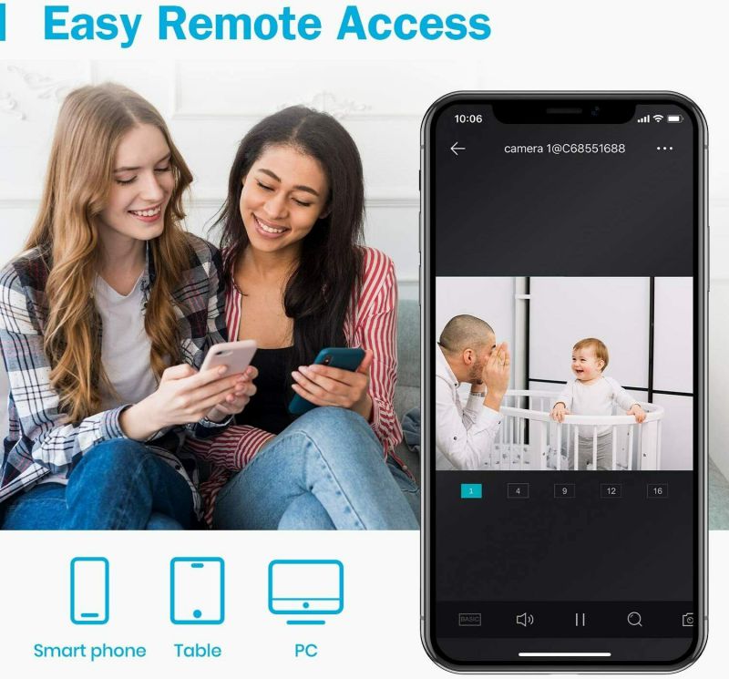 ANNKE 8 Channel Security Camera System 5-in-1 1080P lite H.264+ Wired DVR with 1