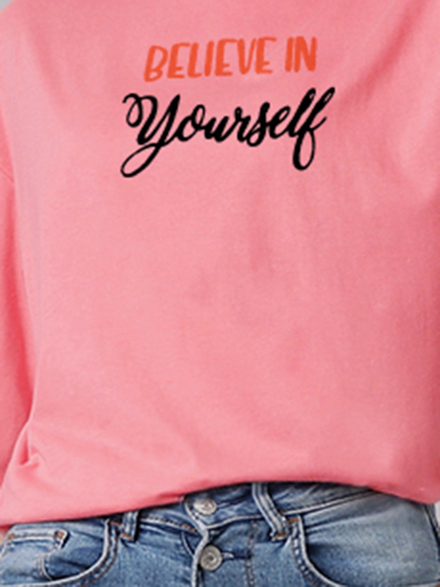 Kotty Pink Graphic Print Oversized T-Shirt