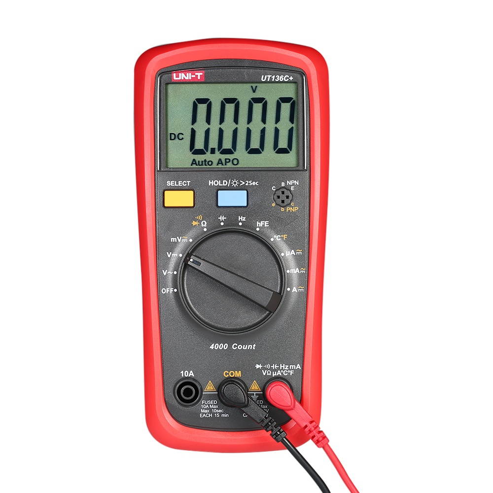 UNI-T UT136C+ LCD Digital Multimeter DC/AC Voltage Current Meter Capacitance Resistance Diode Tester Voltmeter Ammeter