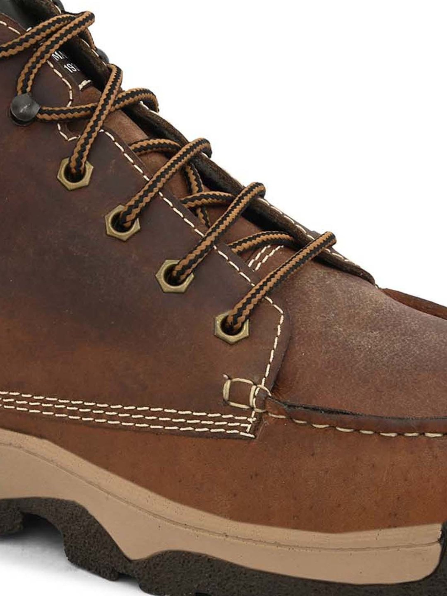 Carlo Romano Men's Brown Derby Boots