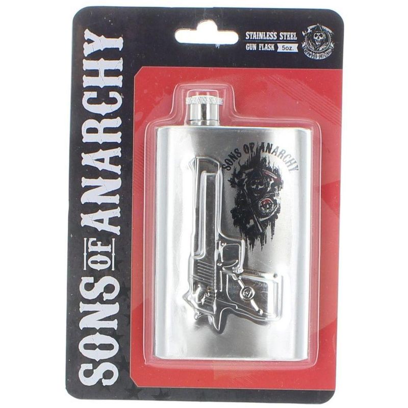 Just Funky Sons of Anarchy Gun Logo 6 oz. Flask