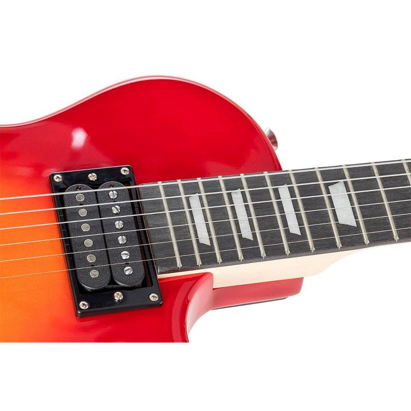 Monoprice 66 Classic V2 Cherry Electric Guitar with Gig Bag, Right, 6 Strings, Poplar Body, HH Pickups - Indio Series