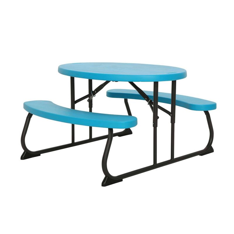 Kids Oval Patio Picnic Table Blue Glacier - Lifetime