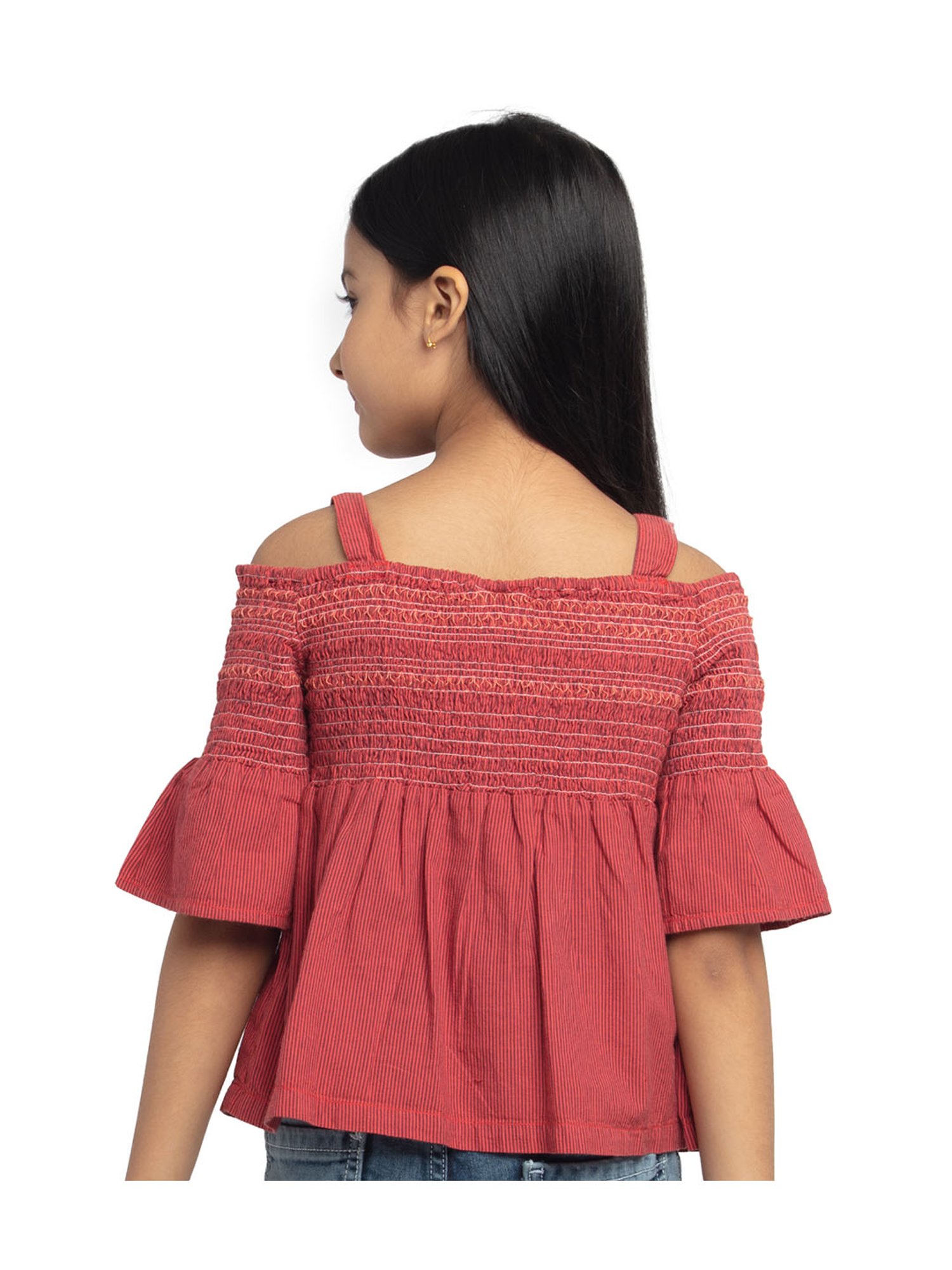 Under Fourteen Only Kids Red Striped Top