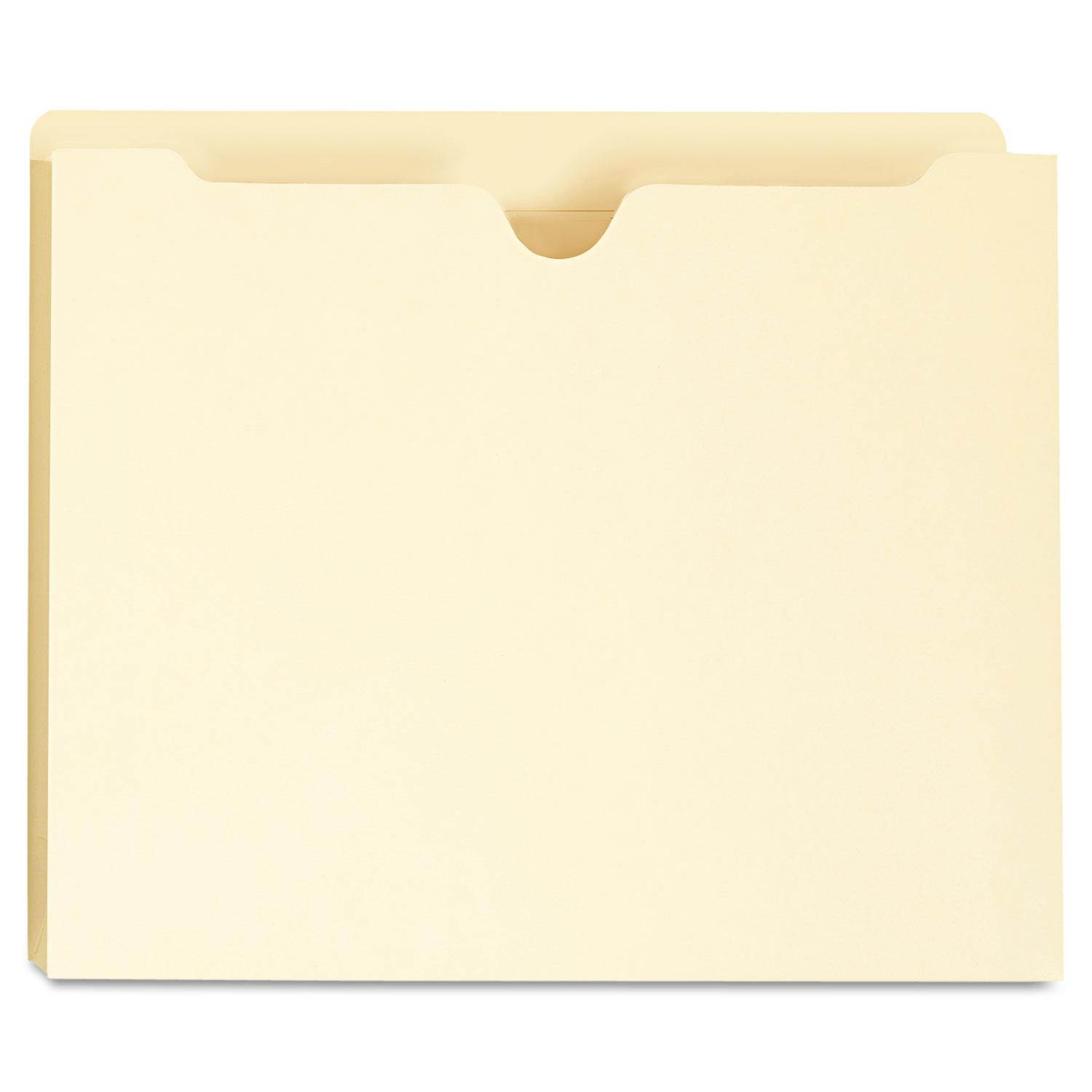 Manila File Jackets With Reinforced Tabs, One Inch Expansion, Letter, 50/box