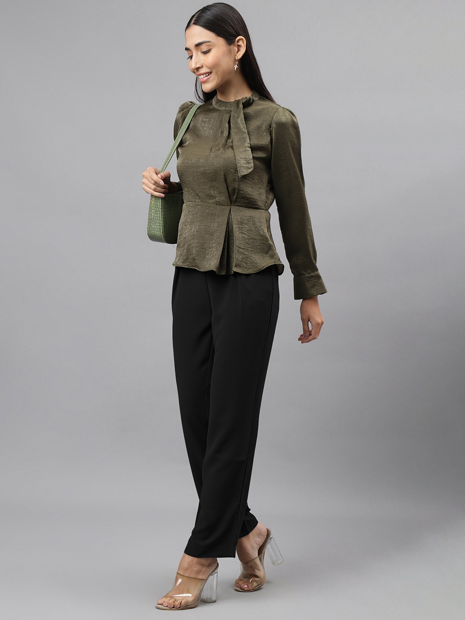 Latin Quarters Olive Top