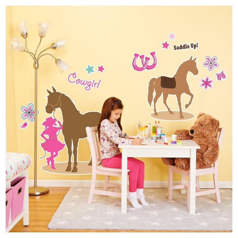 Western Cowgirl Party Giant Wall Decal